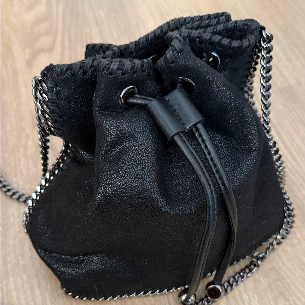 Stella Mccartney Black Drawstring Mini Crossbody … - image 3